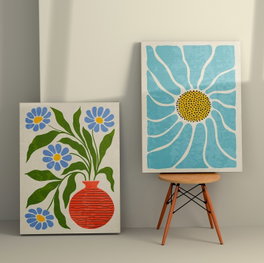 Wallity Cuadros Decorativos de Lienzo 2 Piezas 50 x 70 cm
